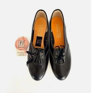 Vintage Brunswick Black Leather Bowling Shoes